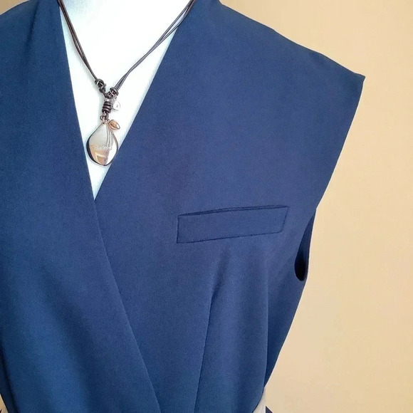 KENDI BOUTIQUE Navy Double Breasted Blazer Dress Size M - Picture 6 of 16